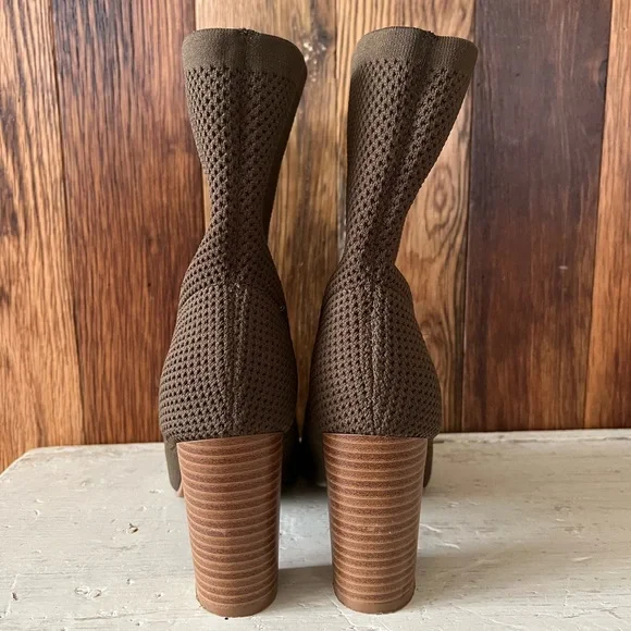 Charlotte Russe Olive Green Sock Heel - Picture 6 of 7